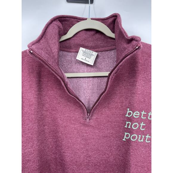 Exist Mens Heather Burgundy Purple Long Sleeve 1/4 Zip Pullover Sweatshirt NEW L - Picture 3 of 11